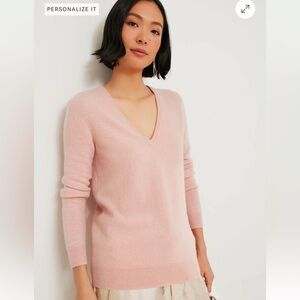 ❤️ TUCKERNUCK Soft Pink Cashmere V-Neck Sweater